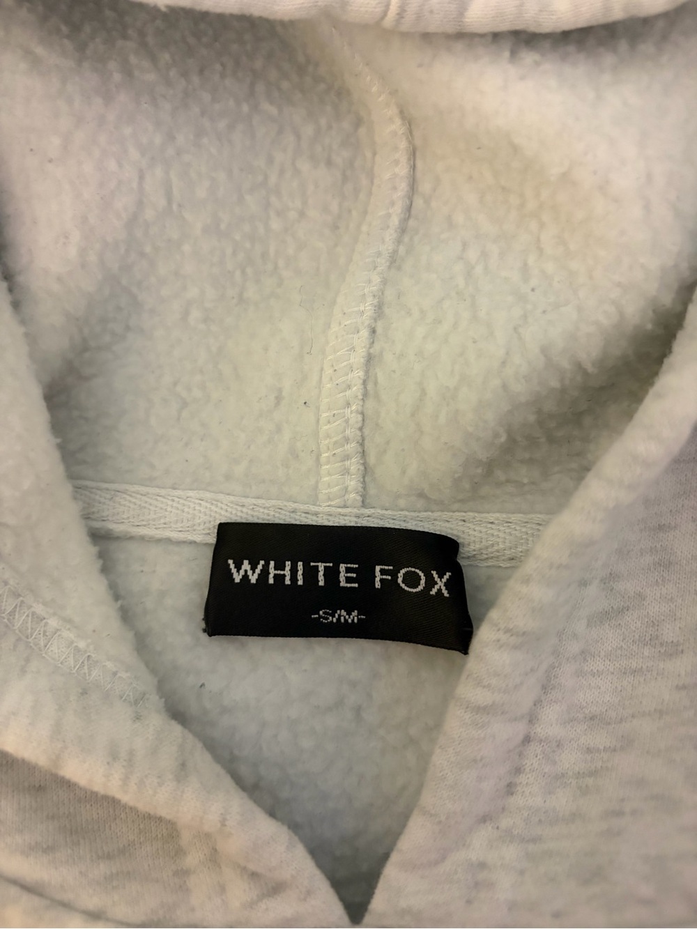 White Fox Boutique Light Gray Hoodie with Blue Logo - Picture 3 of 3
